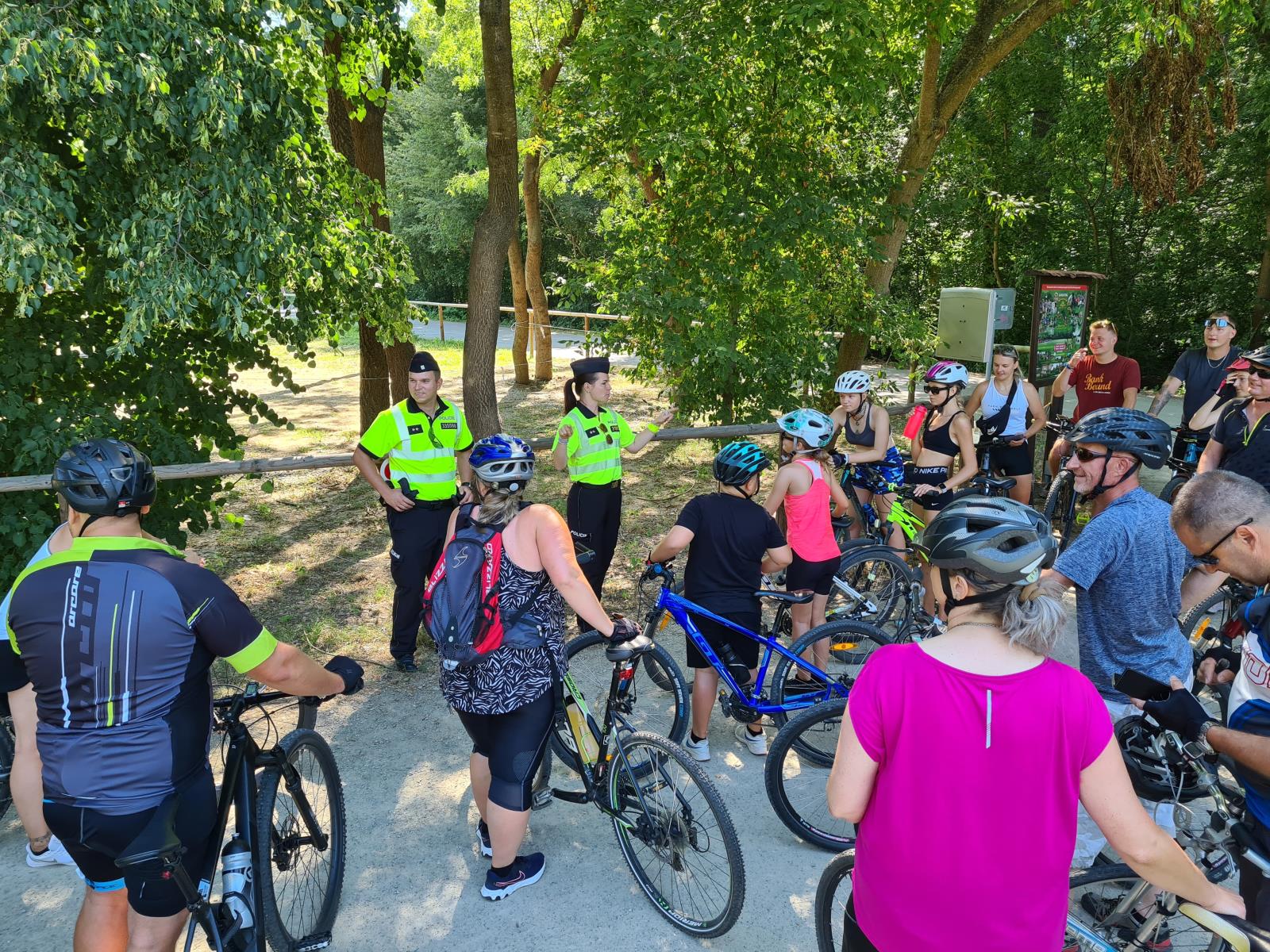 kontrola cyklistů