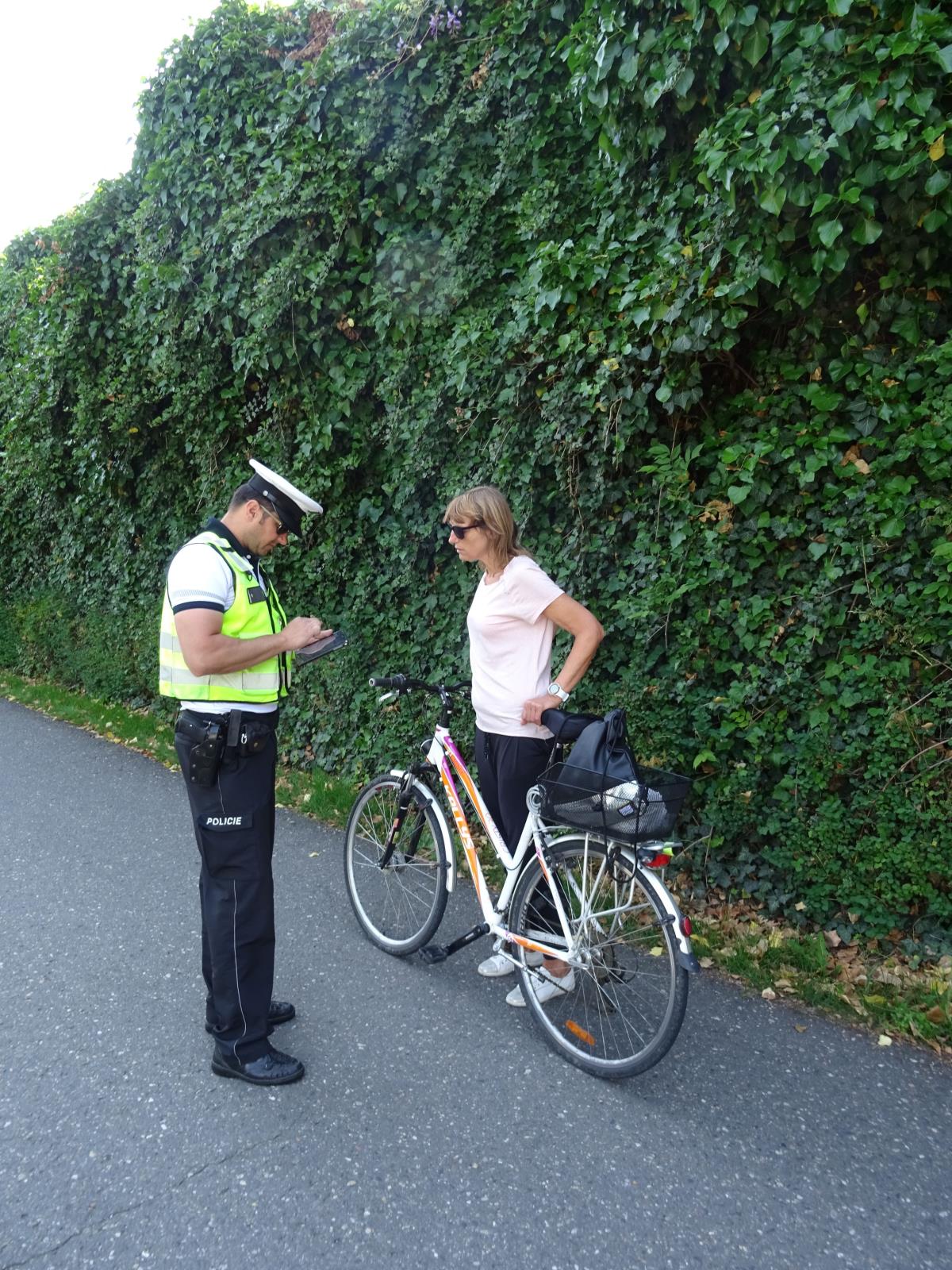 kontrola cyklistů