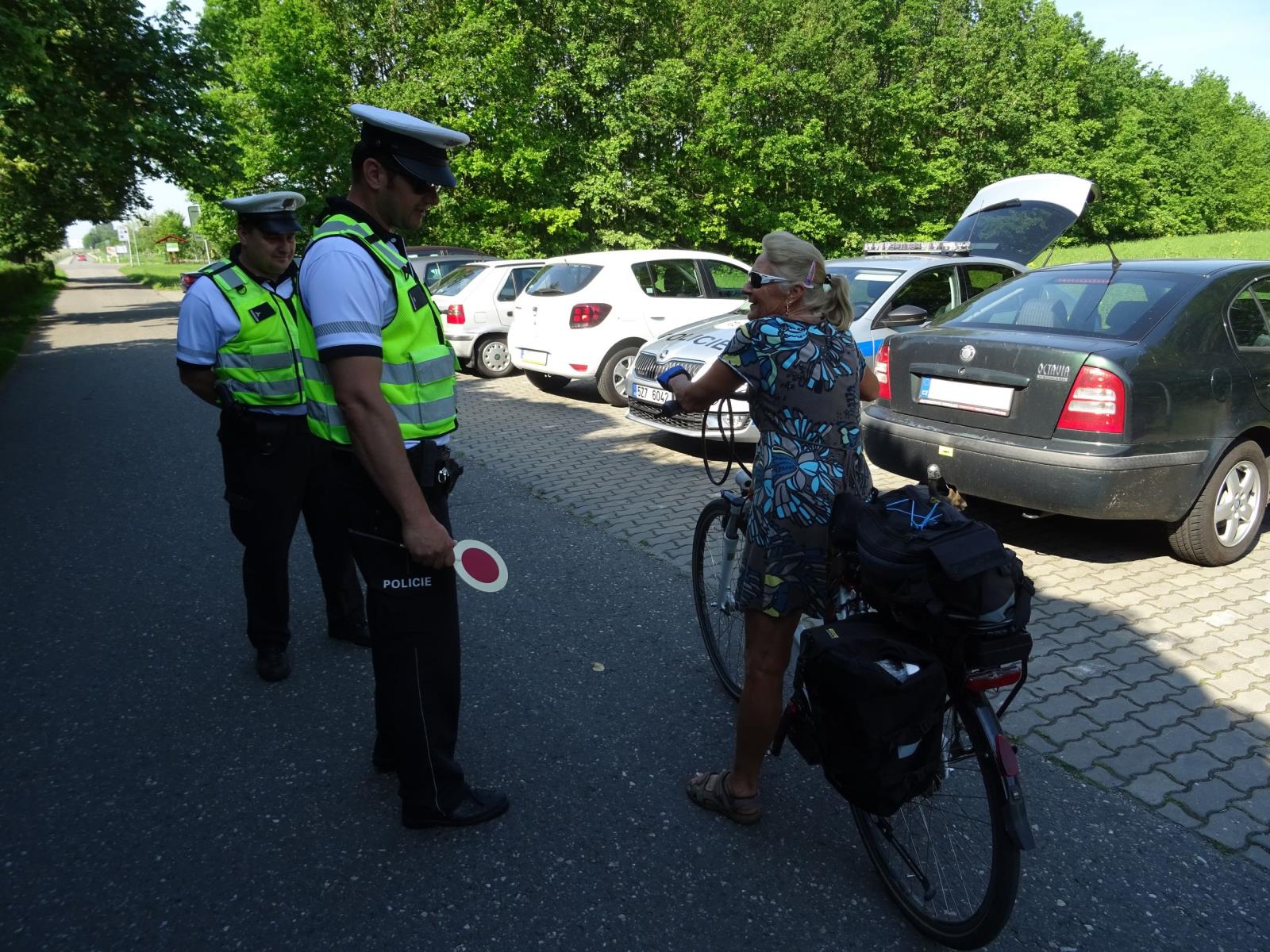 kontrola cyklistů