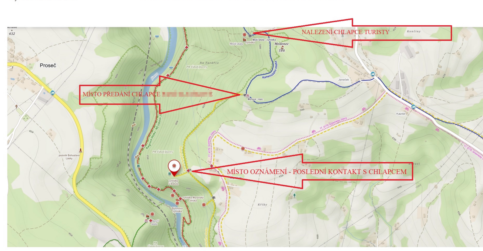 mapa místa události