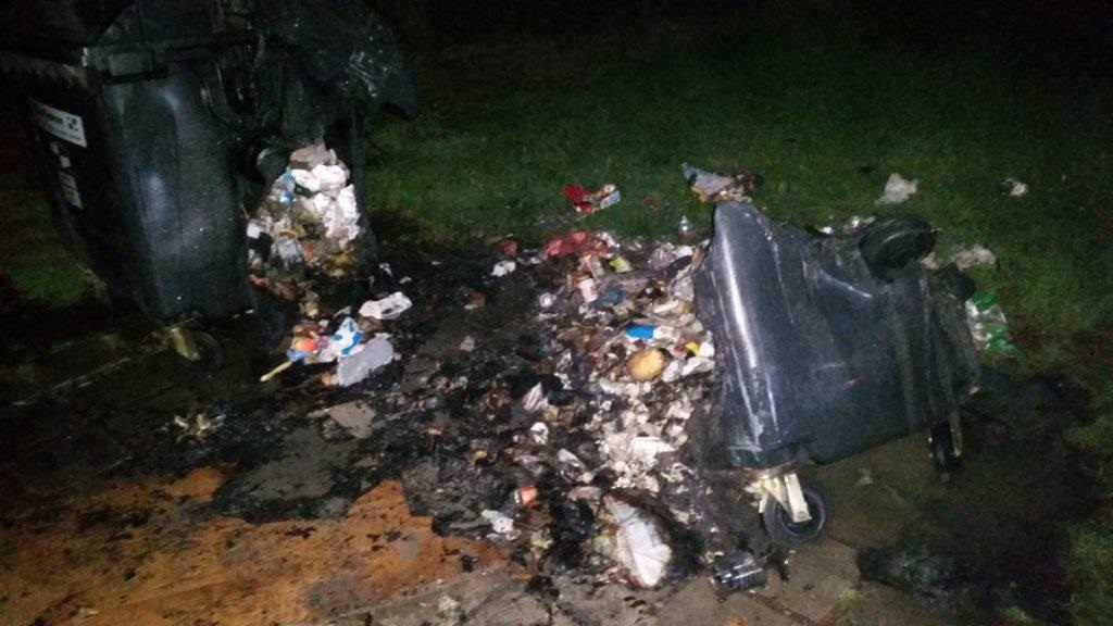 následky jednoho z úmyslně založených požárů