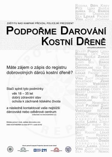 plakat darovani kostni drene