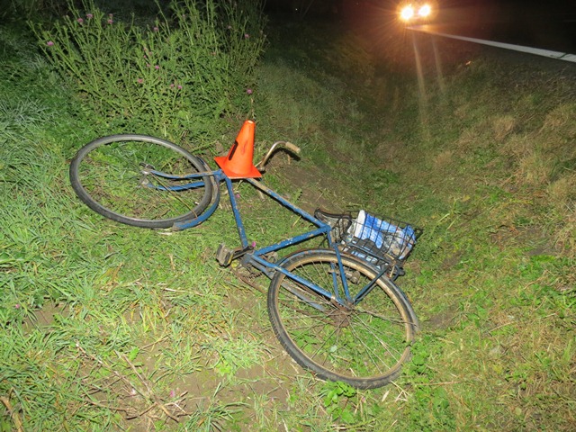 podnapilý cyklista