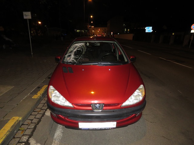 poškozené vozidlo