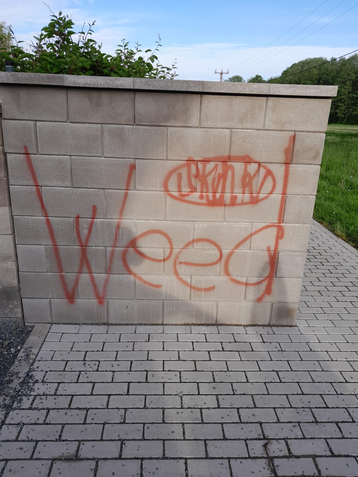 posprejované zdi