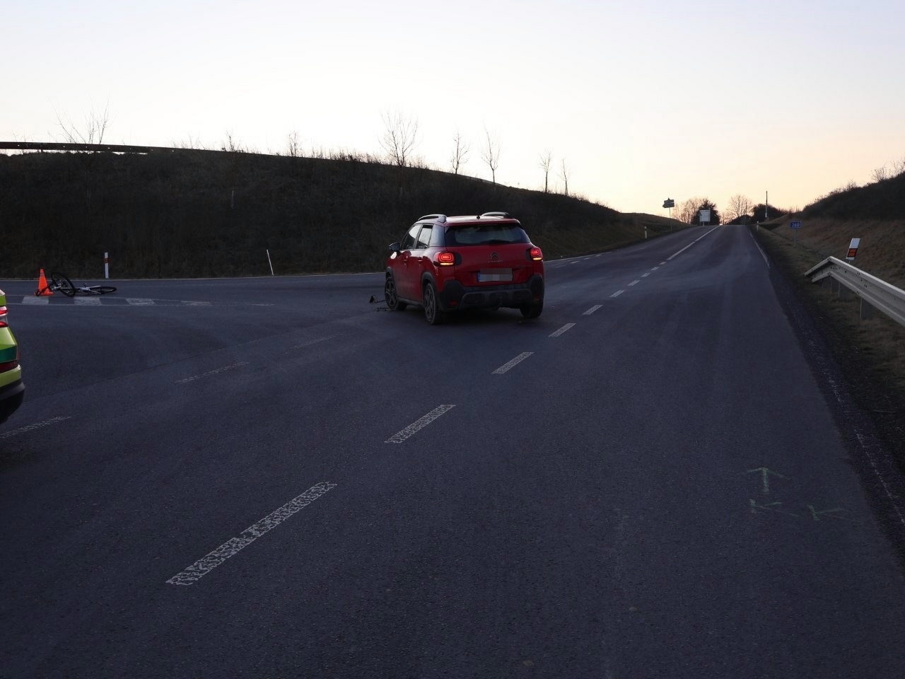 střet auta s cyklistou 2