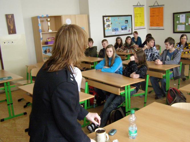 u deváťáků na besedě