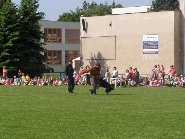 ukázka výcviku služebních psů