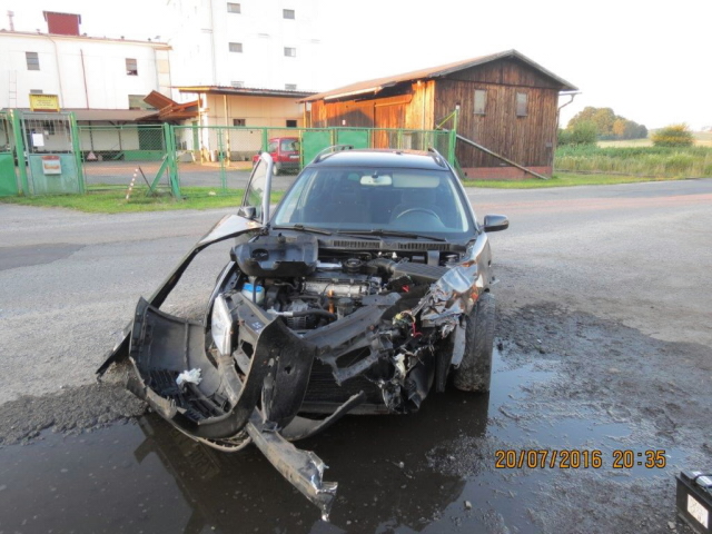 vozidlo po nehodě
