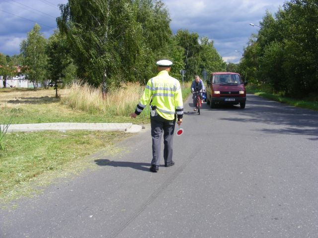 zastavování cyklisty